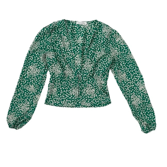 Emory Park Green Daisy’s Top Size Small - Picture 8 of 8